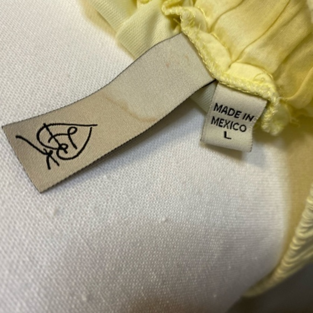 LBK Lemon Yellow 100%‎ Cotton Light Crochet Skirt - Picture 3 of 7